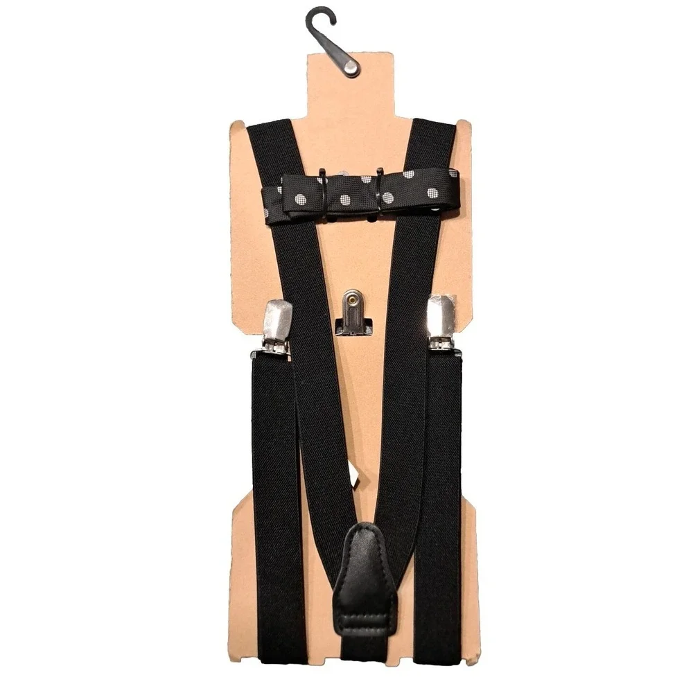Dockers Bow Tie And Supenders Set Black